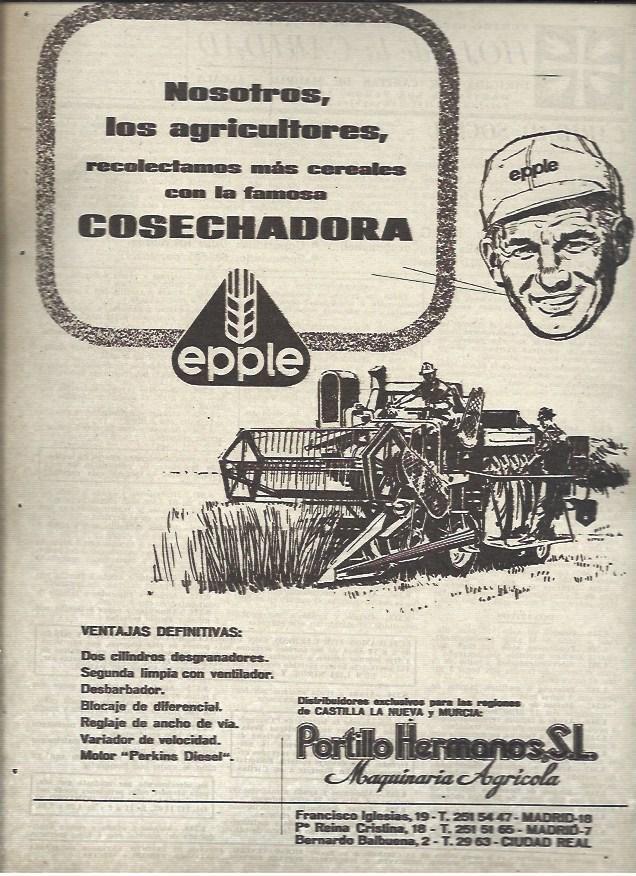 LAMINA 40843:  Publicidad de cosechadora Epple