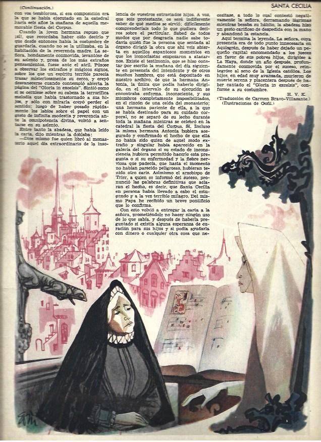 LAMINA 40856: Ilustracion de Santa Cecilia por Goñi