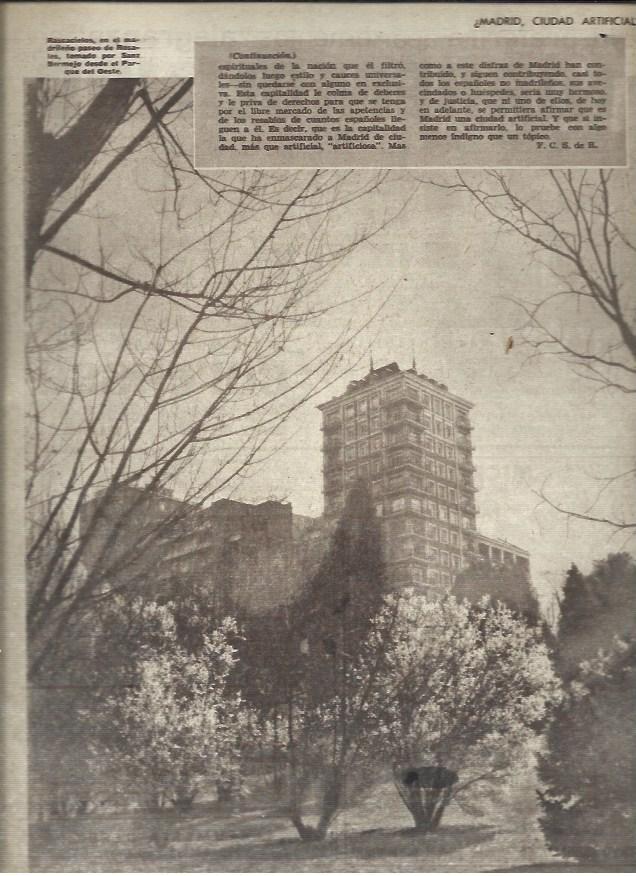 LAMINA 40849: Rascacielos en el paseo de Rosales de Madrid