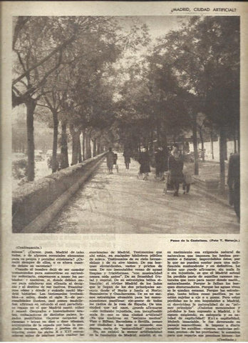 LAMINA 40847: Paseo de la Castellana de Madrid
