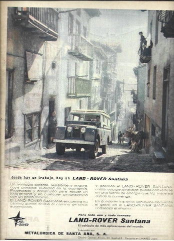 LAMINA 40944: Land Rover Santana, publicidad