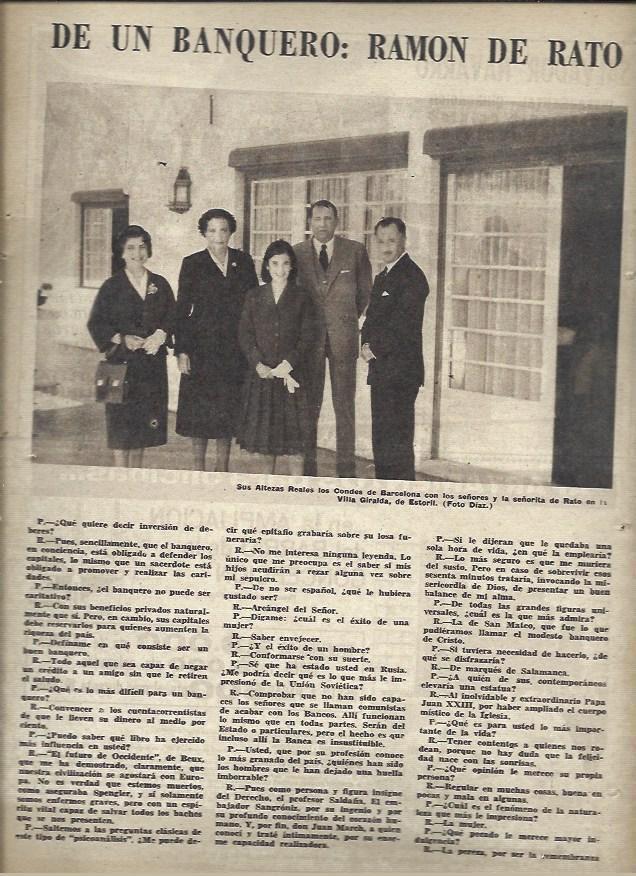 LAMINA 40948: Los Condes de Barcelona con el matrimonio Rato
