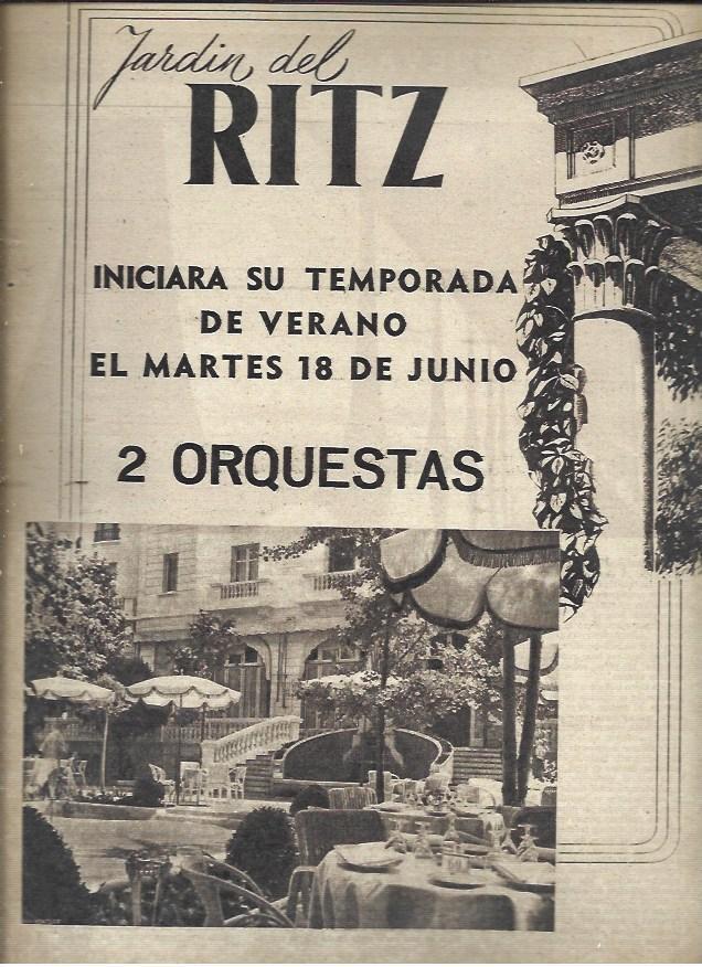 LAMINA 40959: Publicidad de Jardines del Ritz de Madrid