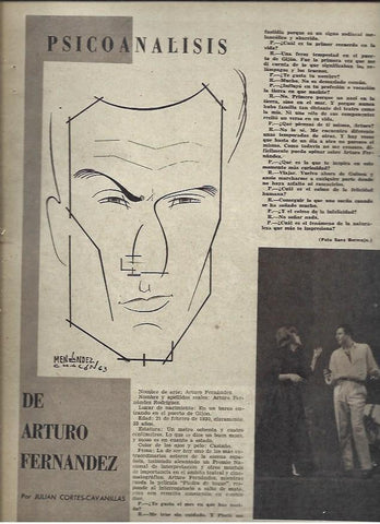LAMINA 40932: Arturo Fernandez, caricatura por Menendez