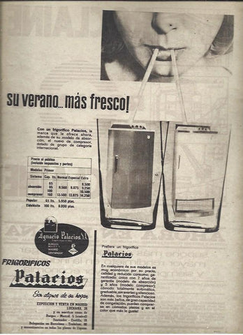 LAMINA 40957: Publicidad de frigorificos Palacios
