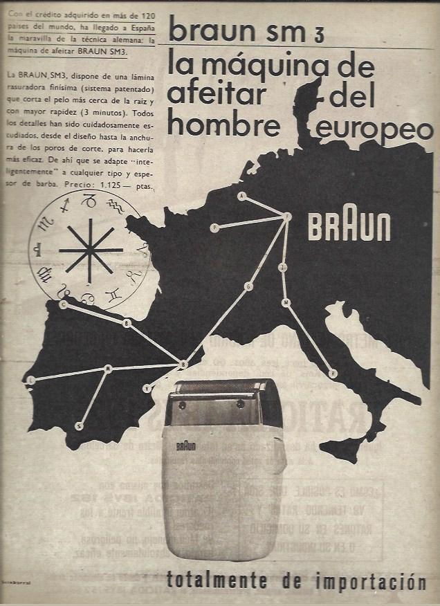 LAMINA 40955: Publicidad de maquina de afeitar Braun
