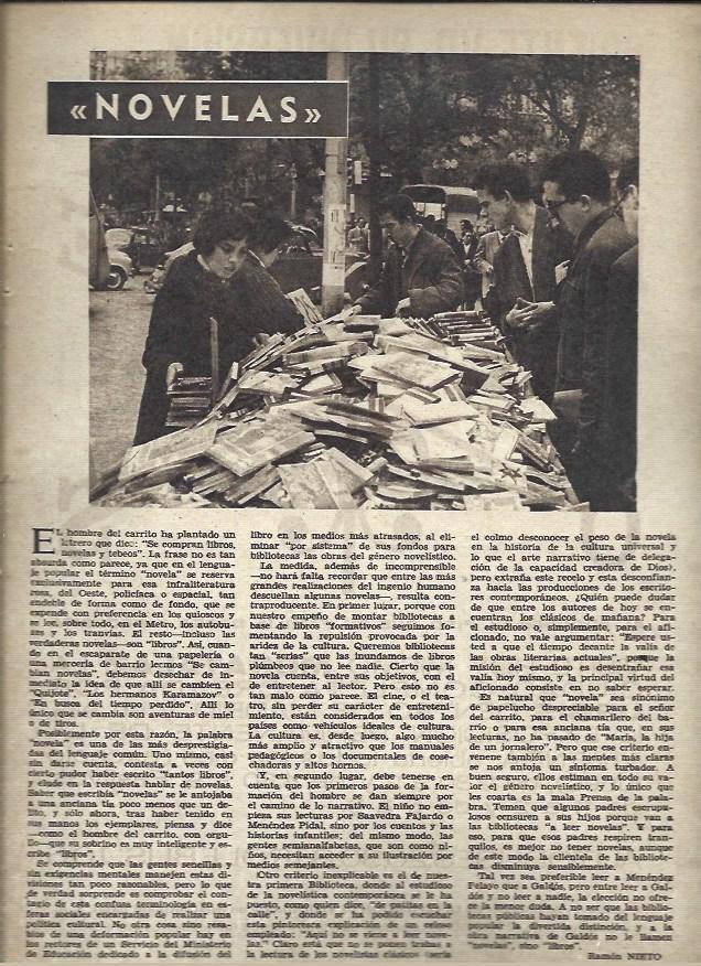 LAMINA 40956: Puesto de libros en un mercadillo