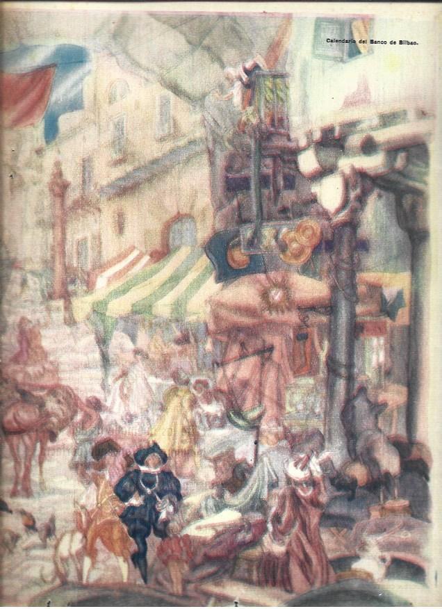 LAMINA 40908: Detalle del Calendario del Banco de Bilbao
