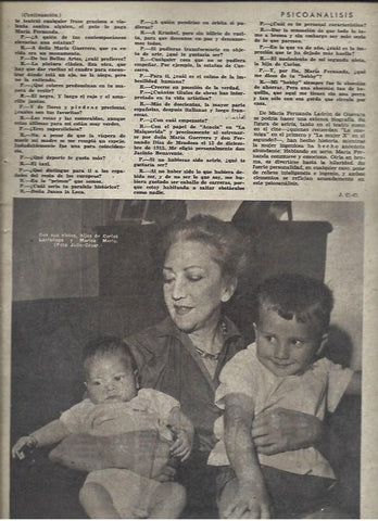 LAMINA 40919: Maria Fernanda Ladron de Guevara con los hijos de Carlos Larrañaga