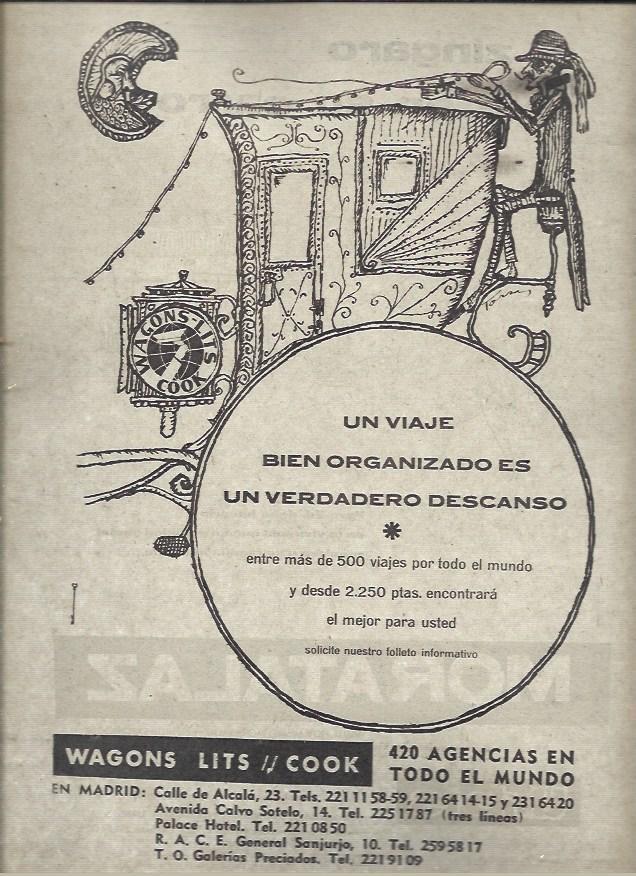 LAMINA 40918: Publicidad de Wagons Lits Cook