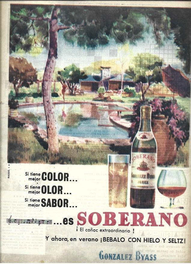 LAMINA 40921: Publicidad de Soberano de Gonzalez Byass