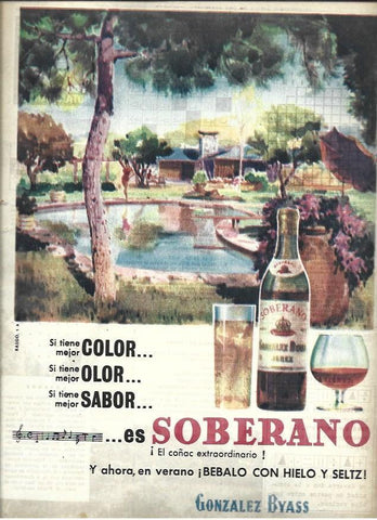 LAMINA 40921: Publicidad de Soberano de Gonzalez Byass