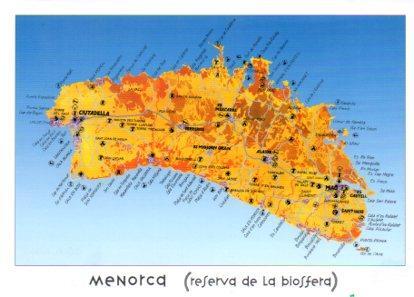 POSTAL PV13435: Mapa de Menorca