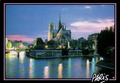 POSTAL PV13410: Atardecer en Notre-Dame, Paris