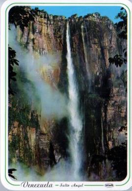 POSTAL PV13414: Salto Angel en Venezuela