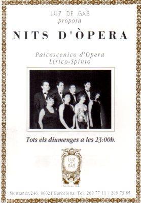 POSTAL PV13495: Nits d'opera Pols en Sala Luz de Gas Barcelona