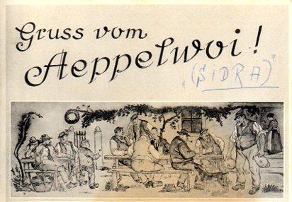 POSTAL PV13323: Gruss vom aeppelwoi, Frankfurt
