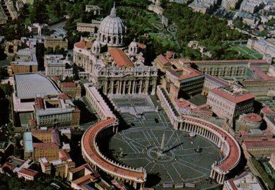 POSTAL PV13381: Vista aerea de la Plaza de San Pedro, Roma
