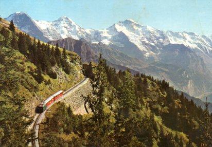 POSTAL PV13354: Schynige Platte-Bahn, Eiger
