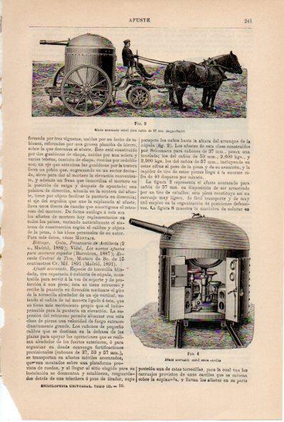 LAMINA ESPASA V52174: Afuste acorazado