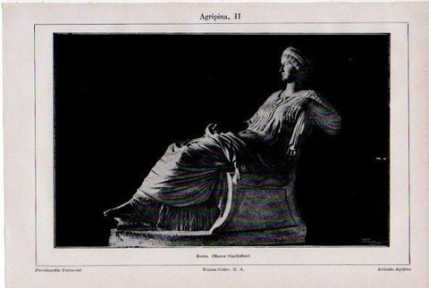 LAMINA ESPASA V52202: Agripina en el Museo Capitolino de Roma