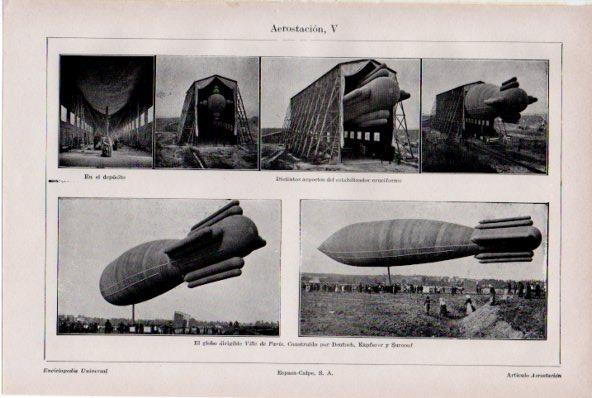 LAMINA ESPASA V52152: Globo dirigible Ville de Paris