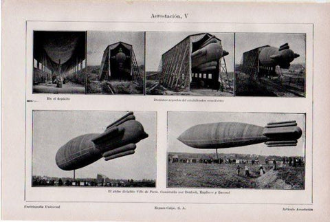 LAMINA ESPASA V52152: Globo dirigible Ville de Paris