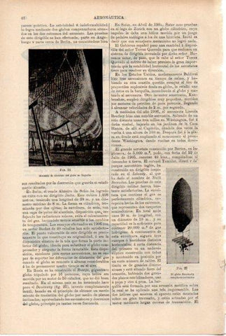 LAMINA ESPASA V52150: Globo de Zeppelin armazon de aluminio