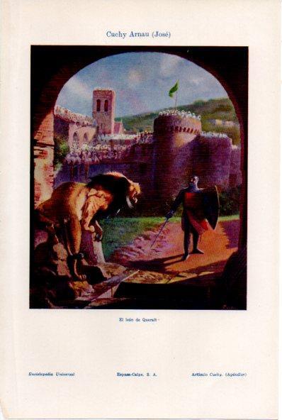 LAMINA ESPASA V52106: El leon de Queralt por Jose Cuchy Arnau