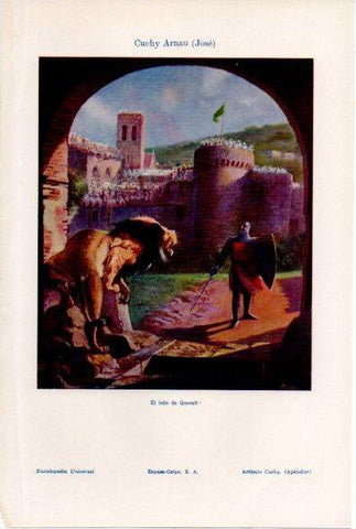 LAMINA ESPASA V52106: El leon de Queralt por Jose Cuchy Arnau