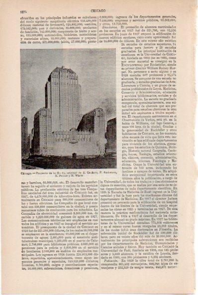 LAMINA ESPASA V52122: Proyecto de la Opera de Chicago