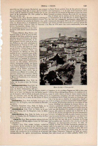 LAMINA ESPASA V52126: Vista parcial de Chieti, Italia