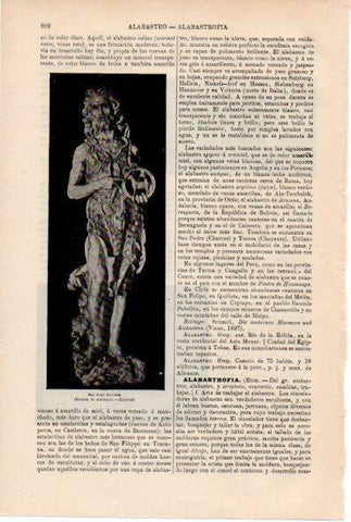 LAMINA ESPASA V52275: Estatua de San Juan Bautista, Escorial