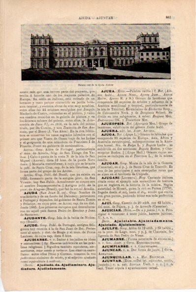 LAMINA ESPASA V52271: Palacio real de la Ajuda, Lisboa
