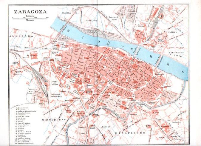 LAMINA ESPASA V52301: Plano de Zaragoza