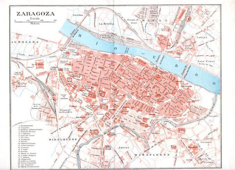 LAMINA ESPASA V52301: Plano de Zaragoza