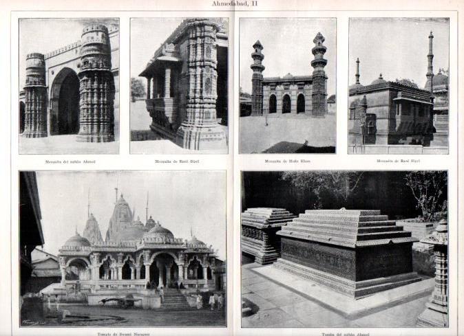 LAMINA ESPASA V52303: Mezquitas y templo en Ahmedabad