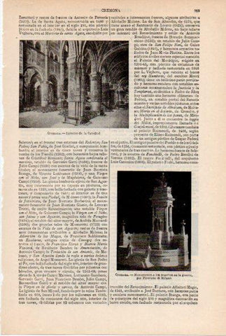 LAMINA ESPASA V52095: Interior Catedral de Cremona, Italia