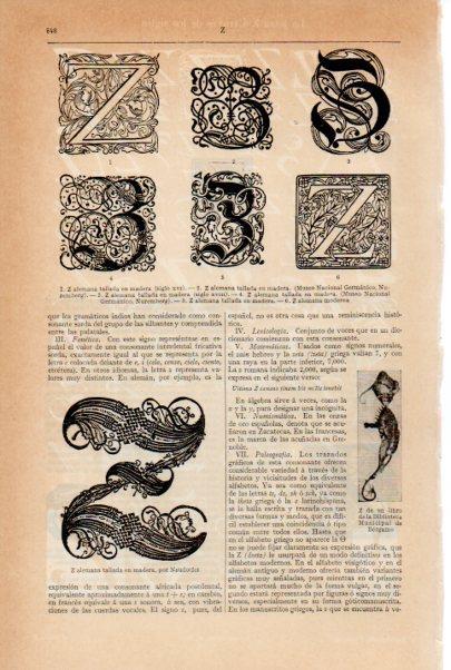 LAMINA ESPASA V51947: Las letra Z alemana