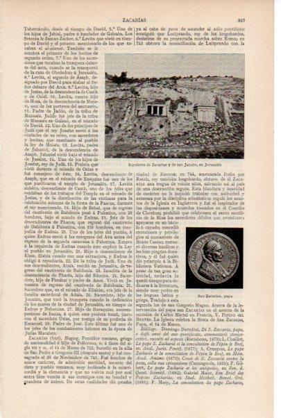 LAMINA ESPASA V51945: Sepulcros de Zacarias y San Jacobo en Jerusalen
