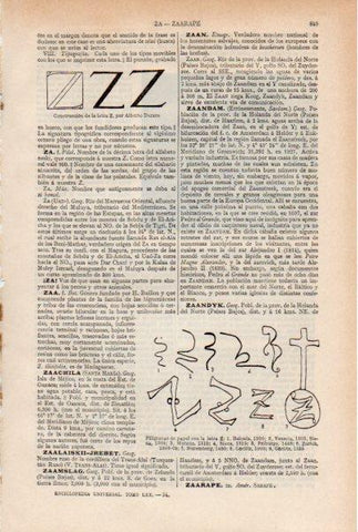 LAMINA ESPASA V51944: Filigranas de papel con la letra Z