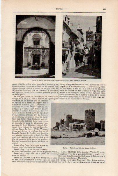 LAMINA ESPASA V51939: Palacio del duque de Feria en Zafra, Badajoz