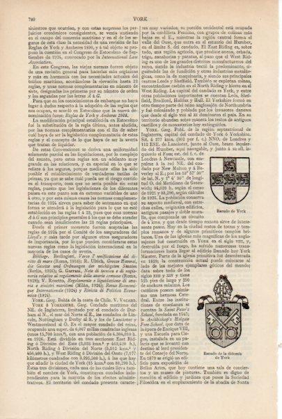 LAMINA ESPASA V51933: Escudos de York, Inglaterra