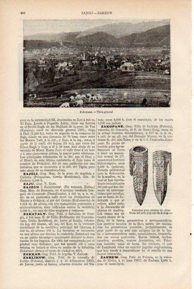 LAMINA ESPASA V51973: Vista de Zakopane, Polonia