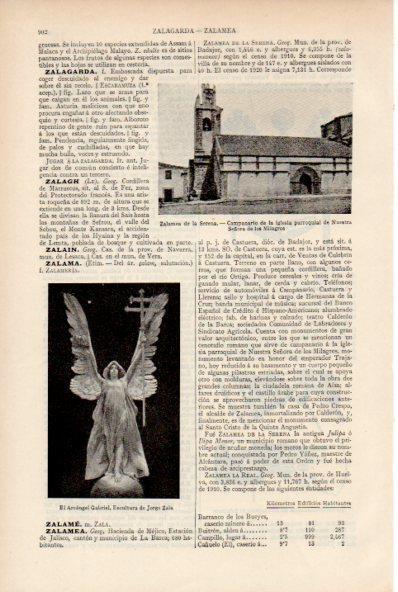 LAMINA ESPASA V51972: Iglesia de Nuestra Señora de los Milagros en Zalamea de la Serena
