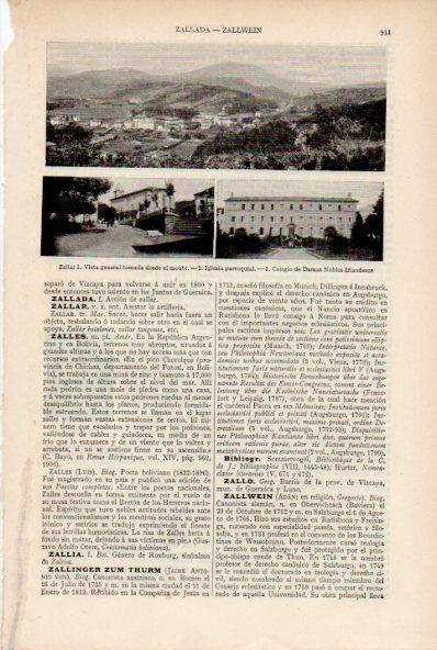 LAMINA ESPASA V51970: Vistas de Zalla, Vizcaya
