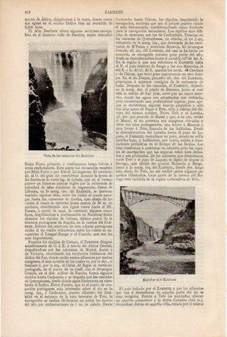 LAMINA ESPASA V51969: Cataratas del Zambeze