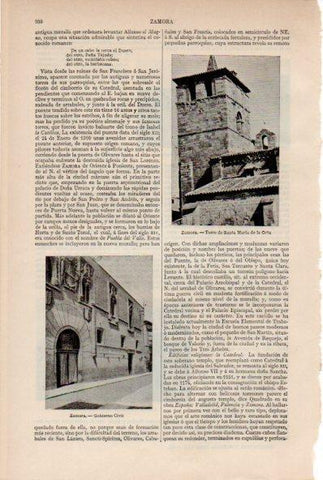 LAMINA ESPASA V51966: Torre de Santa Maria de la Orta en Zamora