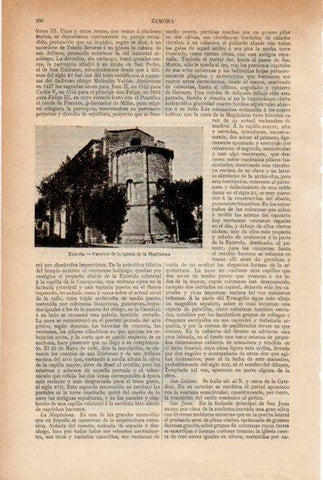 LAMINA ESPASA V51964: Iglesia de la Magdalena en Zamora