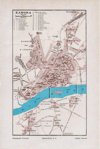 LAMINA ESPASA V51963: Plano de Zamora